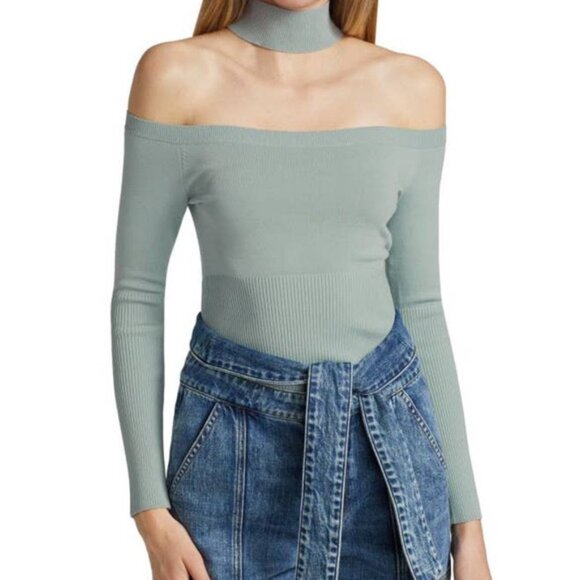 Jonathan Simkhai  lila cut out pullover in baby blue - tide - Picture 7 of 12